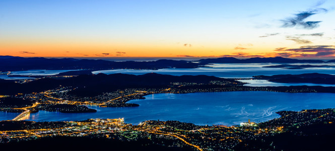 Hobart dawn and sunrise